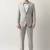 2-pc notched lapel single breasted long sleeves formal suit