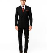 Men regular fit double-breasted notched collar 2-piece suit