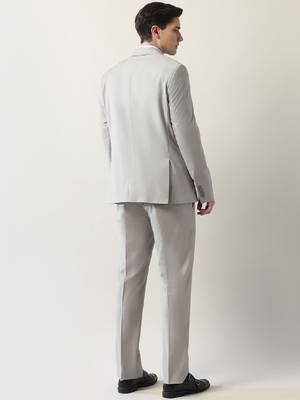 2-pc notched lapel single breasted long sleeves formal suit 4