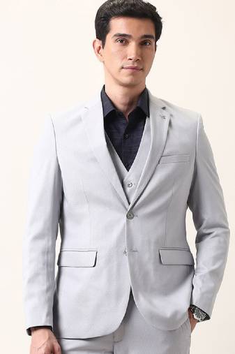 Men self design three piece ceremonial suit
