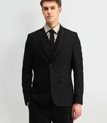 Men solid blazer & waistcoat with trousers