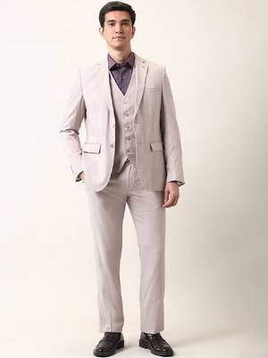 Self design reversible single-breasted 3-piece suit 1