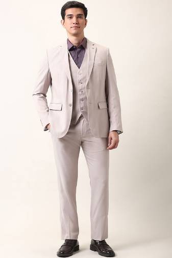 Self design reversible single-breasted 3-piece suit