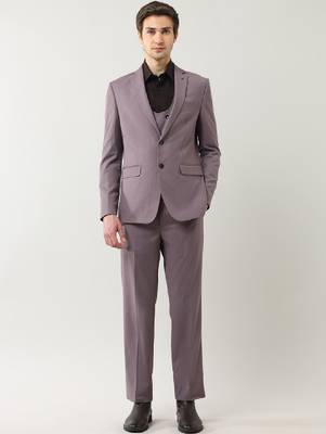 Men tailored fit single-breasted three-piece formal suit 1