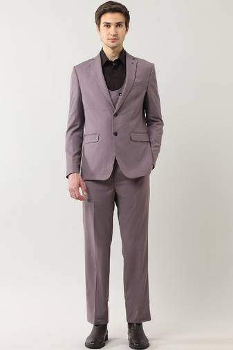 Men tailored fit single-breasted three-piece formal suit