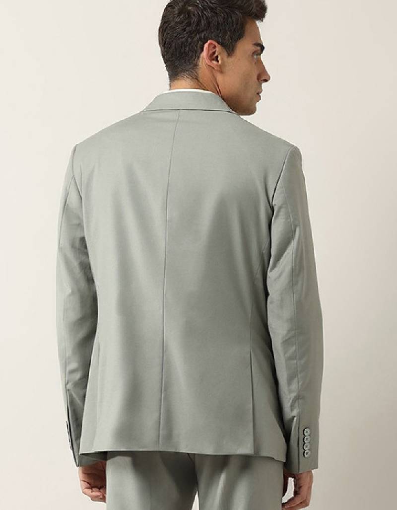 Tailored-fit double-breasted three-piece suit