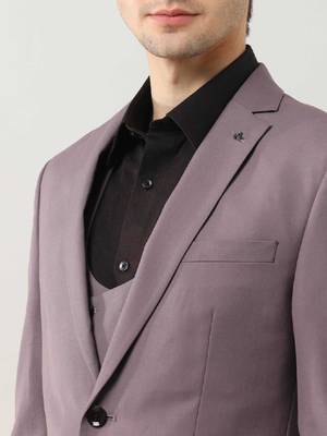 Men tailored fit single-breasted three-piece formal suit 2