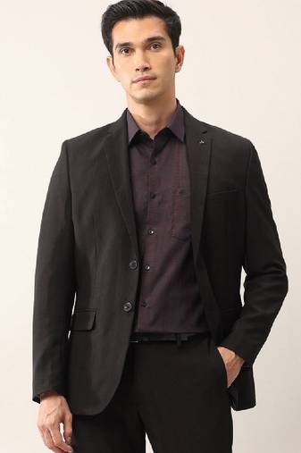 Men printed tailored fit single-breasted 2 piece suits