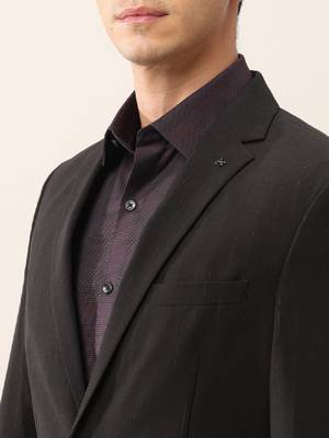 Men printed tailored fit single-breasted 2 piece suits 2
