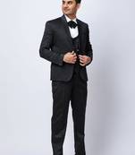 Cotton single-breasted notched lapel three piece suits