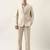 Ceremonial self design tailored-fit single-breasted three-piece formal suit