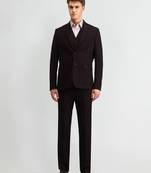 Men solid blazer & waistcoat with trousers