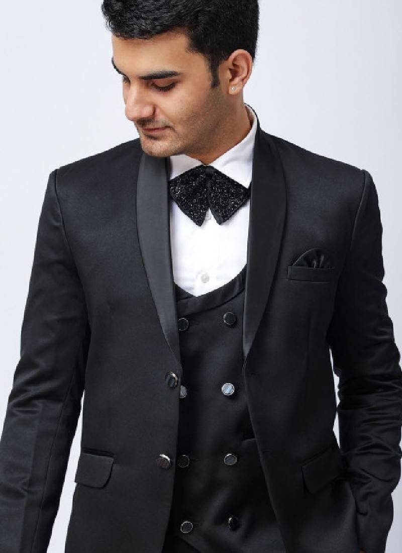 Cotton single-breasted notched lapel three piece suits