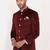 Men mandarin collar single breasted bandhgala 2-piece suit