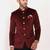 Men mandarin collar single breasted bandhgala 2-piece suit