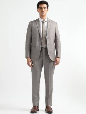 Men single-breasted tailored fit two piece suit 1