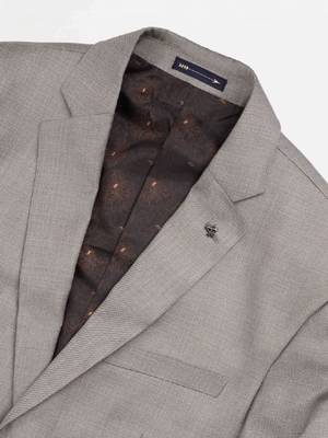 Men single-breasted tailored fit two piece suit 2