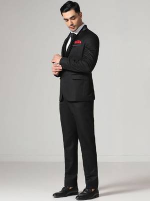 Single-breasted shawl collar two-piece tuxedo suit 2