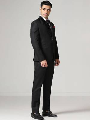 Single-breasted shawl collar two-piece tuxedo suit 3