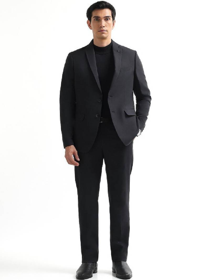 Notched lapel tailored fit 2 piece formal suit