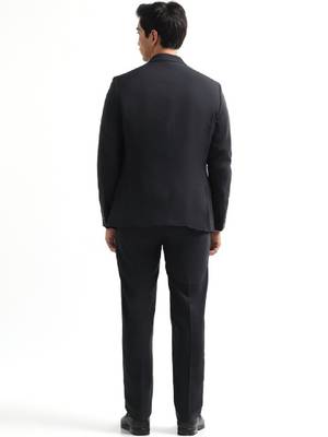 Notched lapel tailored fit 2 piece formal suit 4