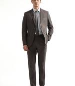 Checked notched lapel tailored fit 2 piece suit
