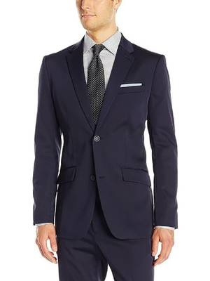 Lapel collar single breasted 2 piece formal suit 3