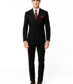 Lapel collar double breasted 2 piece suit