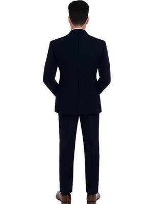 Lapel collar double breasted 2 piece suit 3