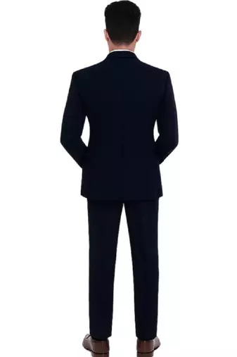 Lapel collar double breasted 2 piece suit
