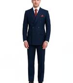 Lapel collar double breasted 2 piece suit