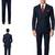 Lapel collar double breasted 2 piece suit
