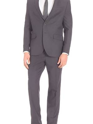 Lapel collar single breasted 2 piece formal suit 3