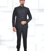 Mandarin collar bandhgala jodhpuri 2 piece suit