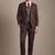 Self design slim fit single-breasted three-piece suits