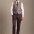 Self design slim fit single-breasted three-piece suits