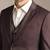 Self design slim fit single-breasted three-piece suits