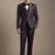 Embellished slim fit single-breasted three-piece suits