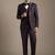 Embellished slim fit single-breasted three-piece suits
