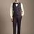 Embellished slim fit single-breasted three-piece suits