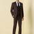 Self design slim fit single-breasted three-piece suits