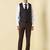 Self design slim fit single-breasted three-piece suits