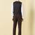 Self design slim fit single-breasted three-piece suits