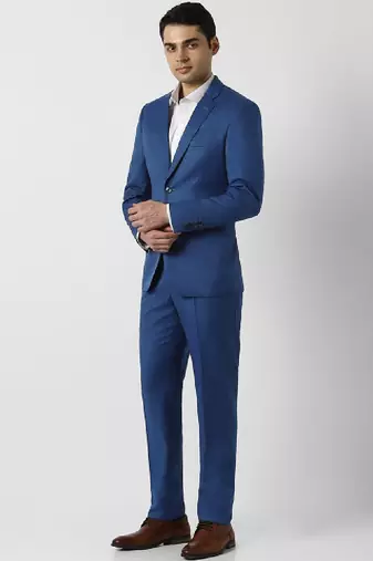 Slim-fit single-breasted two-piece suit