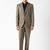 Self design slim fit single-breasted two-piece suits