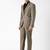 Self design slim fit single-breasted two-piece suits
