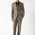 Self design slim fit single-breasted two-piece suits