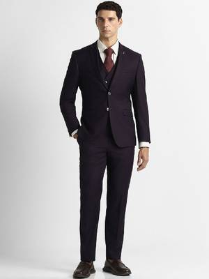 Slim fit single-breasted three-piece suits 1