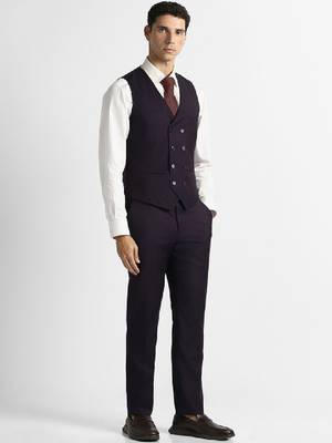 Slim fit single-breasted three-piece suits 3