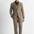 Self design slim fit single-breasted three-piece suits